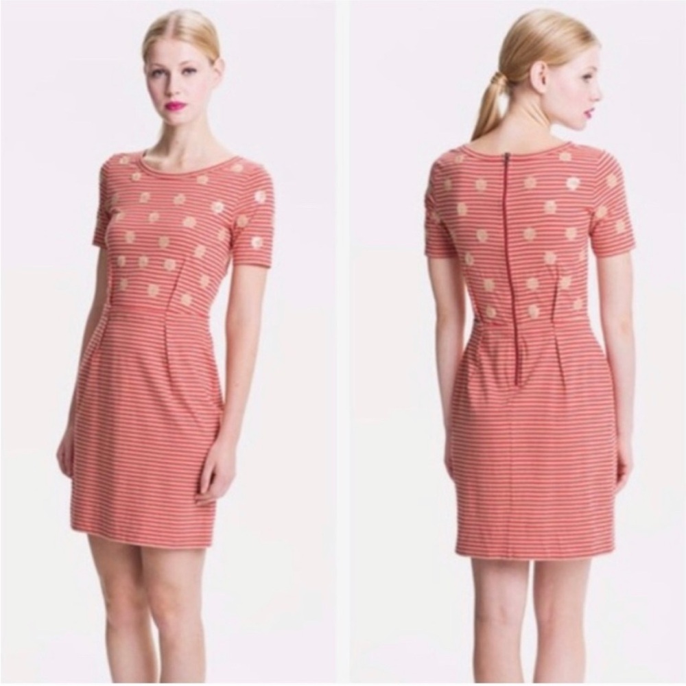 Marc by Marc Jacobs Short Sleeved Red Striped Dress - Picture 2 of 4